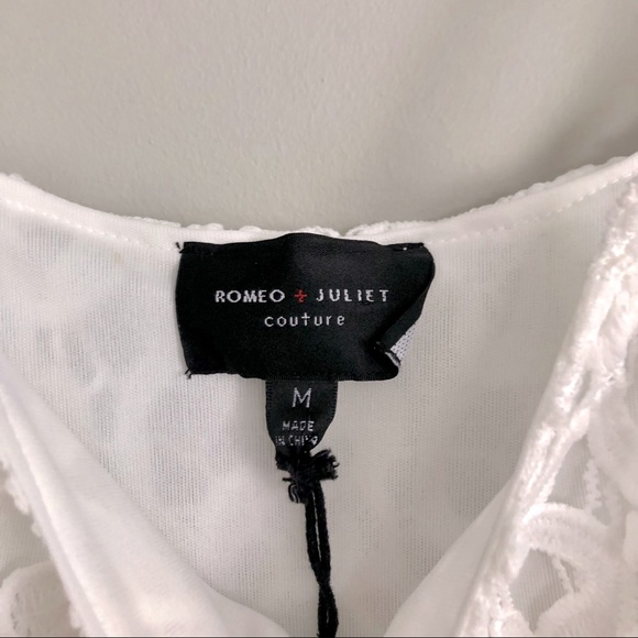 Romeo & Juliet Couture White Lace Romper - Picture 8 of 10